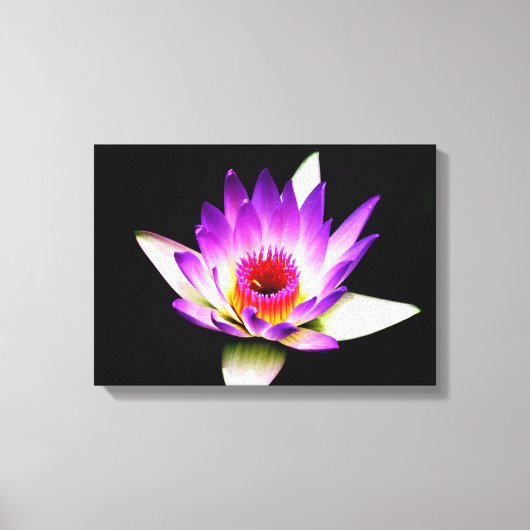Silhouette der Passion-Blume Leinwanddruck (Vorderseite)