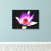 Silhouette der Passion-Blume Leinwanddruck (Insitu (Holzboden))
