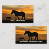 Silhouette der Pferde am Visitenkarte (Vorne/Hinten)