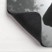 Silhouette der Pferde in Schwarzweiß Mousepad (Ecke)