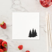 Silhouette der Pinienwälder Serviette (Beispiel)