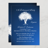 Silhouette der Rentenstruktur Einladung (Vorne/Hinten)