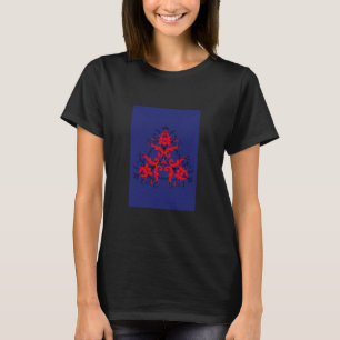 Silhouette der Rotblümchen T-Shirt