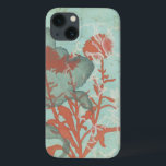 Silhouette der Roten Blume über den Aquamarinen Hi Case-Mate iPhone Hülle<br><div class="desc">Drei rote Blume kontrastieren mit einem aquamarinen Hintergrund in diesem Gemälde von Megan Meagher. Eine Silhouette einer anderen Blume lehnt sich vom verlassen Druck ab. Ein einfaches Stück mit viel Geschick. Das wäre ein nettes Geschenk für einen Freund oder Liebhaber,  der Kunst genießt!</div>
