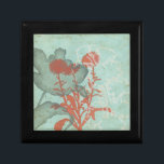 Silhouette der Roten Blume über den Aquamarinen Hi Erinnerungskiste<br><div class="desc">Drei rote Blume kontrastieren mit einem aquamarinen Hintergrund in diesem Gemälde von Megan Meagher. Eine Silhouette einer anderen Blume lehnt sich vom verlassen Druck ab. Ein einfaches Stück mit viel Geschick. Das wäre ein nettes Geschenk für einen Freund oder Liebhaber,  der Kunst genießt!</div>