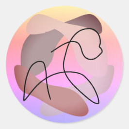 Silhouette der Ruhe: Die Schönheit eines Freistade Runder Aufkleber