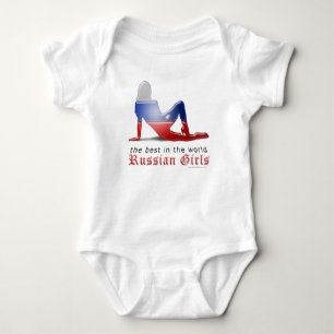 Silhouette der russischen Girl Baby Strampler