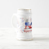 Silhouette der russischen Girl Bierglas (Vorderseite Links)