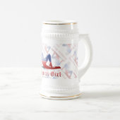 Silhouette der russischen Girl Bierglas (VorderseiteRechts)