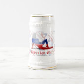 Silhouette der russischen Girl Bierglas (Mittel)