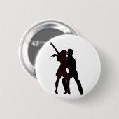 Silhouette der Salsa-Tänzer Button (Vorne & Hinten)
