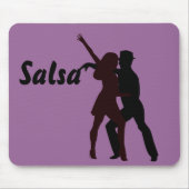 Silhouette der Salsa-Tänzer Mousepad (Vorne)