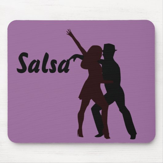 Silhouette der Salsa-Tänzer Mousepad (Vorne)