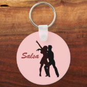 Silhouette der Salsa Tänzer Schlüsselanhänger (Vorderseite)
