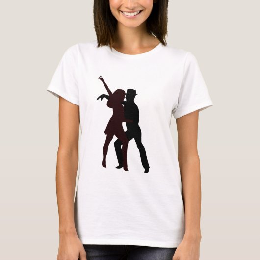 Silhouette der Salsa-Tänzer T-Shirt (Vorderseite)