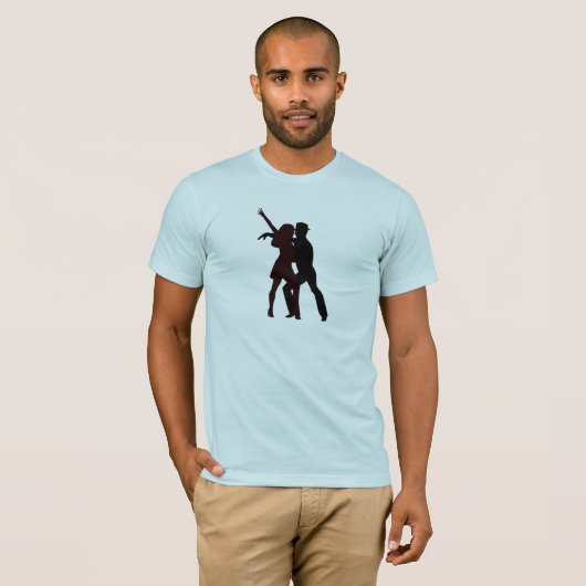 Silhouette der Salsa-Tänzer T-Shirt (Vorne ganz)