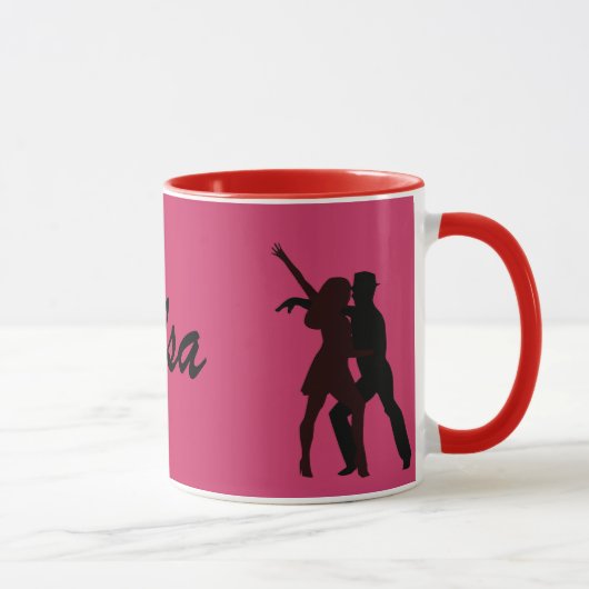 Silhouette der Salsa-Tänzer Tasse (Rechts)