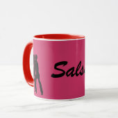 Silhouette der Salsa-Tänzer Tasse (Vorderseite Links)