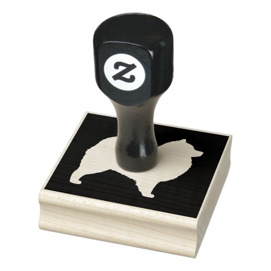 Silhouette der Samoyed Hunde Gummistempel (Stempel)