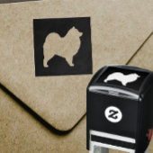 Silhouette der Samoyed Hunde Permastempel