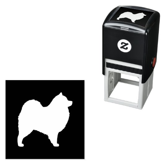 Silhouette der Samoyed Hunde Permastempel (Beispiel)