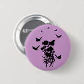 Silhouette der Schmetterlinge Button (Vorne & Hinten)
