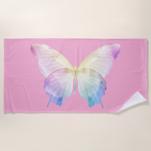 Silhouette der Schmetterlinge Strandtuch (Vorderseite)