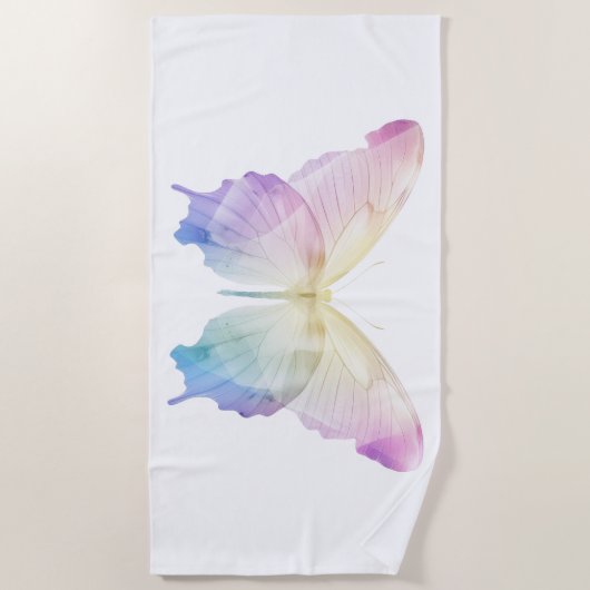 Silhouette der Schmetterlinge Strandtuch (Vorderseite)