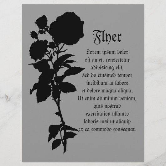 Silhouette der schwarzen Rose Flyer (Vorne)