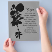 Silhouette der schwarzen Rose Flyer (Hand)