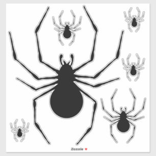 Silhouette der Schwarzen Widow Spider verschiedene Aufkleber