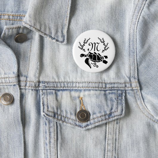 Silhouette der Schwarzmeerschildkröte Button (Beispiel)