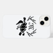 Silhouette der Schwarzmeerschildkröte Case-Mate iPhone Hülle (Rückseite (Horizontal))