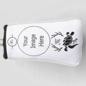 Silhouette der Schwarzmeerschildkröte Golf Headcover (Vorderseite)