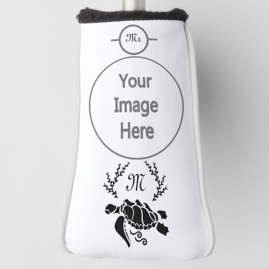 Silhouette der Schwarzmeerschildkröte Golf Headcover (Rotieren 90)