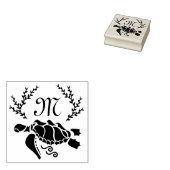 Silhouette der Schwarzmeerschildkröte Gummistempel (Stempel)