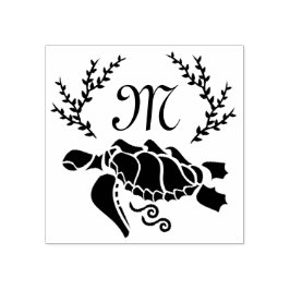 Silhouette der Schwarzmeerschildkröte Gummistempel