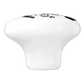 Silhouette der Schwarzmeerschildkröte Keramikknauf (Seitenansicht)