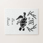 Silhouette der Schwarzmeerschildkröte Puzzle (Horizontal)