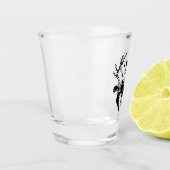 Silhouette der Schwarzmeerschildkröte Schnapsglas (Links)