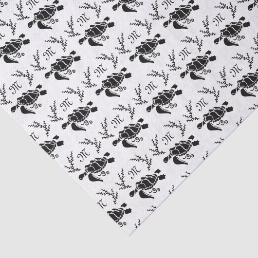 Silhouette der Schwarzmeerschildkröte Seidenpapier (Ausschnitt)