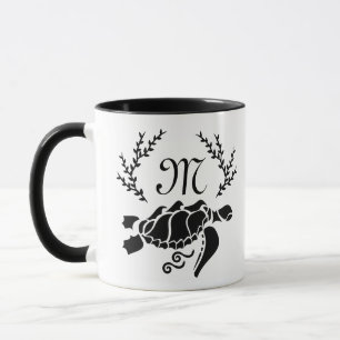Silhouette der Schwarzmeerschildkröte Tasse