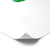 Silhouette der senegalesischen Landesflagge Poster (Ecke)