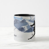 Silhouette der Skifahrer in den schneebedeckten Be Tasse (Zentrum)