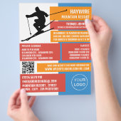 Silhouette der Skifahrer, Ski/Snowboarden Unterric Flyer (Hand)