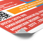 Silhouette der Skifahrer, Ski/Snowboarden Unterric Poster (Ecke)