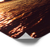 Silhouette der Skyline von Tokio Bay bei Sonnenunt Poster (Ecke)