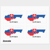 Silhouette DER SLOWAKEI, ETIKETT Rechteckiger Aufkleber (Blatt)