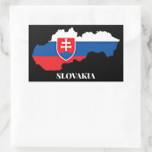 Silhouette DER SLOWAKEI, ETIKETT Rechteckiger Aufkleber (Tasche)