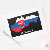 Silhouette DER SLOWAKEI, ETIKETT Rechteckiger Aufkleber (Umschlag)
